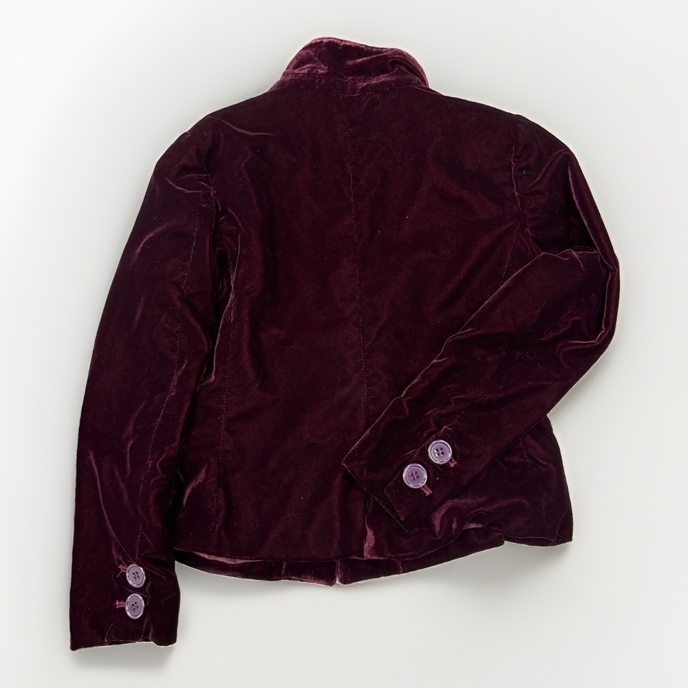 Mia Joy Plum Lolly Velvet Blazer Jacket size 7 - Picture 4 of 4